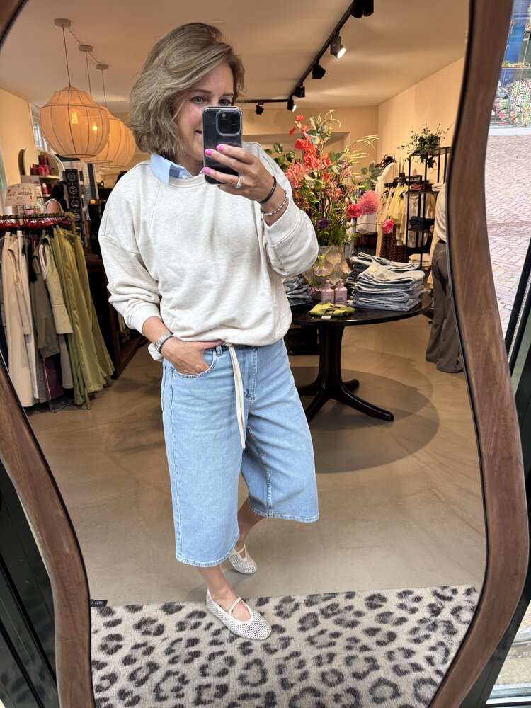 MSCH Taia Briena Sweatshirt Oatmeal Melange