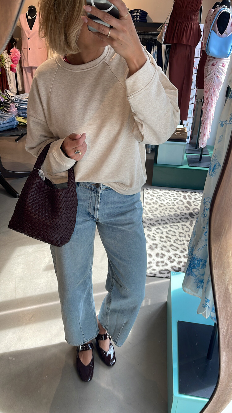 MSCH Taia Briena Sweatshirt Oatmeal Melange