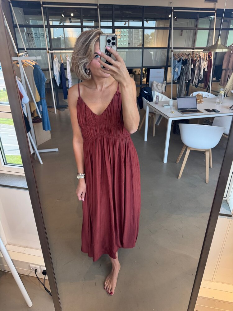 Selected Femme Jackie Regular Strap Ankle Dress B Cherry Mahogany