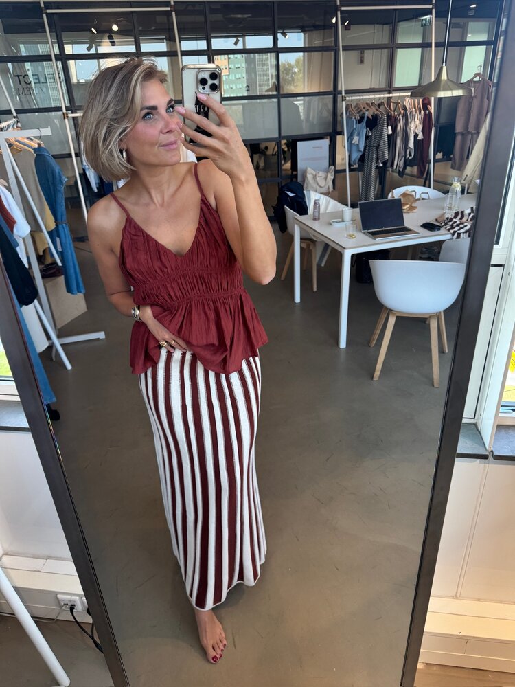 Selected Femme Jackie Strap Top B Cherry Mahogany