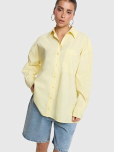 Alix The Label Ladies Woven Oversized Blouse Soft Yellow