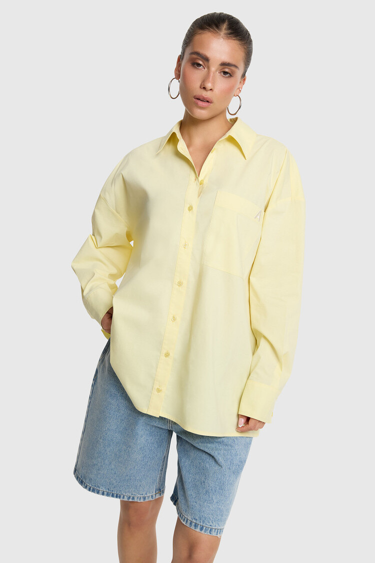 Alix The Label Ladies Woven Oversized Blouse Soft Yellow