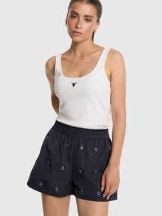 Alix The Label Ladies Knitted Tank Top Soft White