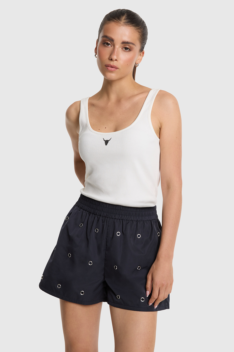 Alix The Label Ladies Knitted Tank Top Soft White