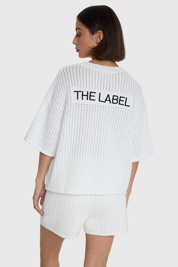 Alix The Label Ladies Knitted Ajour Top Cream