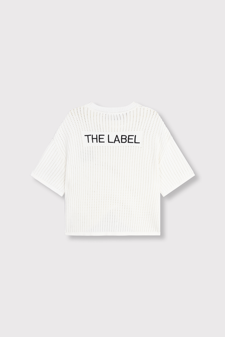 Alix The Label Ladies Knitted Ajour Top Cream