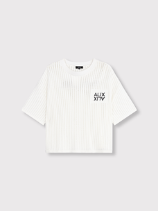 Alix The Label Ladies Knitted Ajour Top Cream
