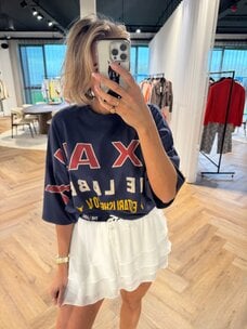 Alix The Label Ladies Knitted Big Alix Alix T-Shirt Navy