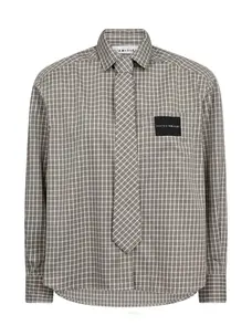 Haute L'Amitié Chess Tie Shirt Beige