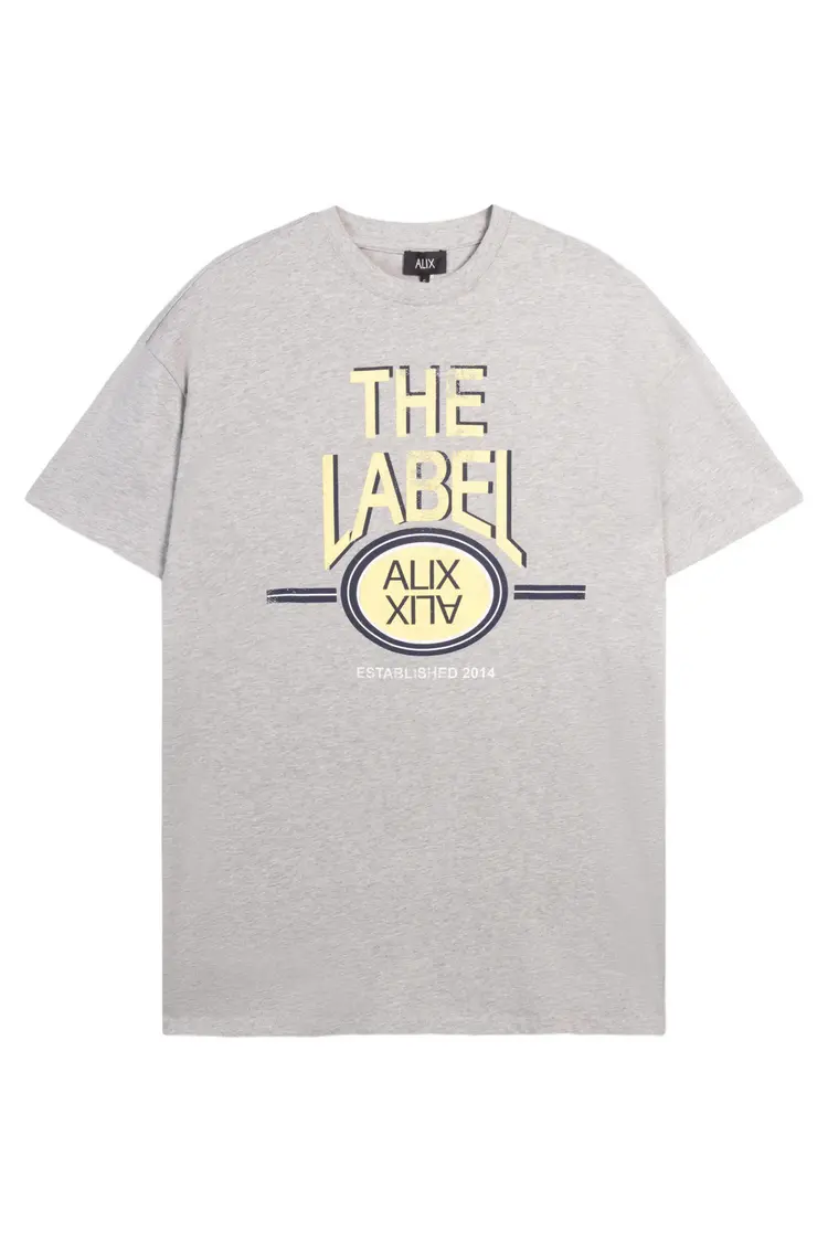 Alix The Label Ladies Knitted The Label T-Shirt Dress Soft Grey Melange