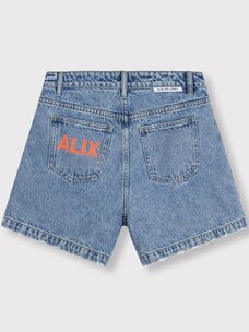 Alix The Label Ladies Woven Bermuda Denim Shorts Denim Blue