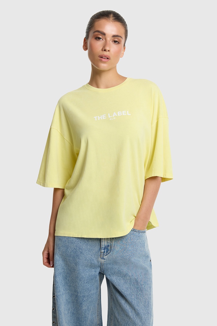 Alix The Label Ladies Knitted The Label T-Shirt Soft Yellow