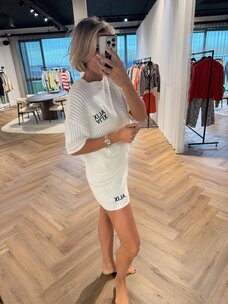 Alix The Label Ladies Knitted Ajour Top Cream