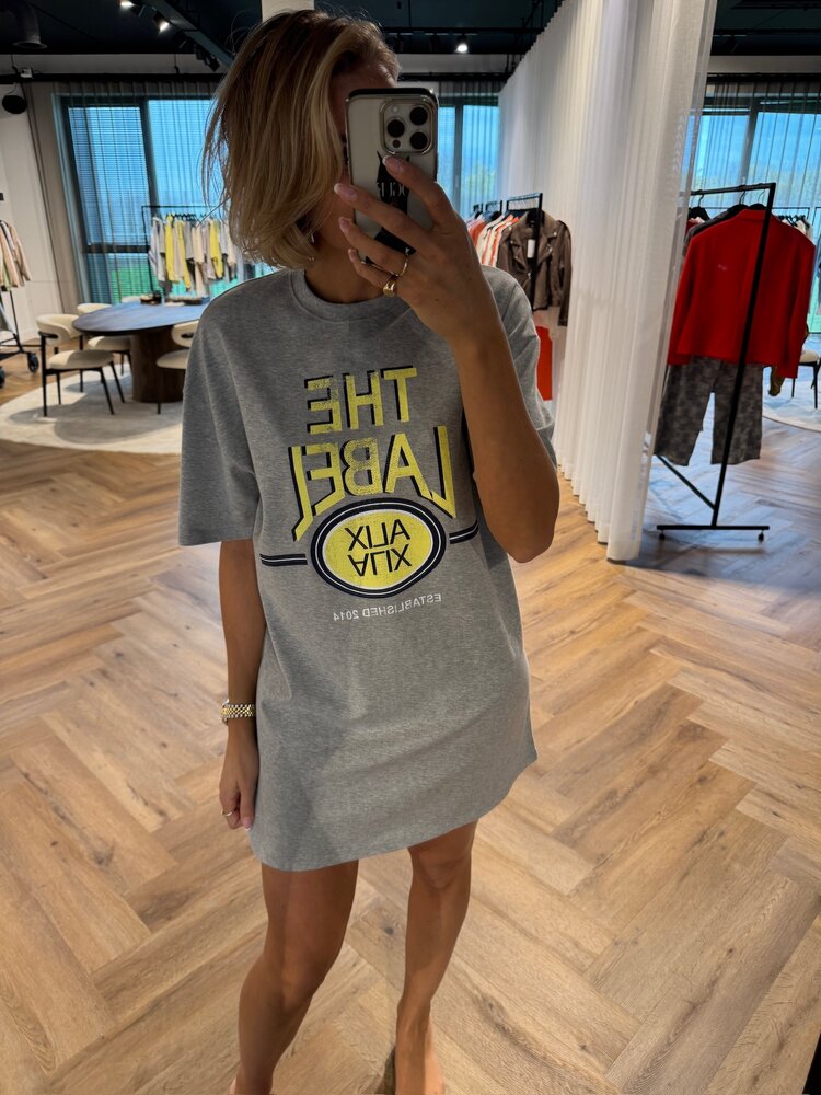 Alix The Label Ladies Knitted The Label T-Shirt Dress Soft Grey Melange
