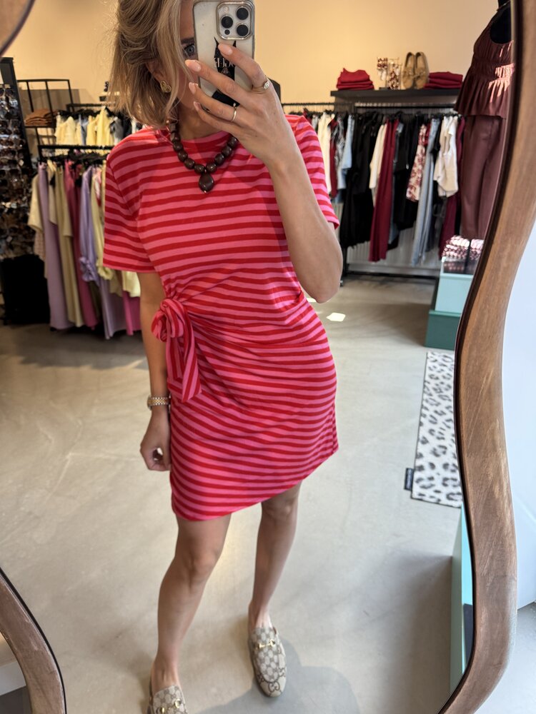 Just be Jolie Char Dress Pink/Red