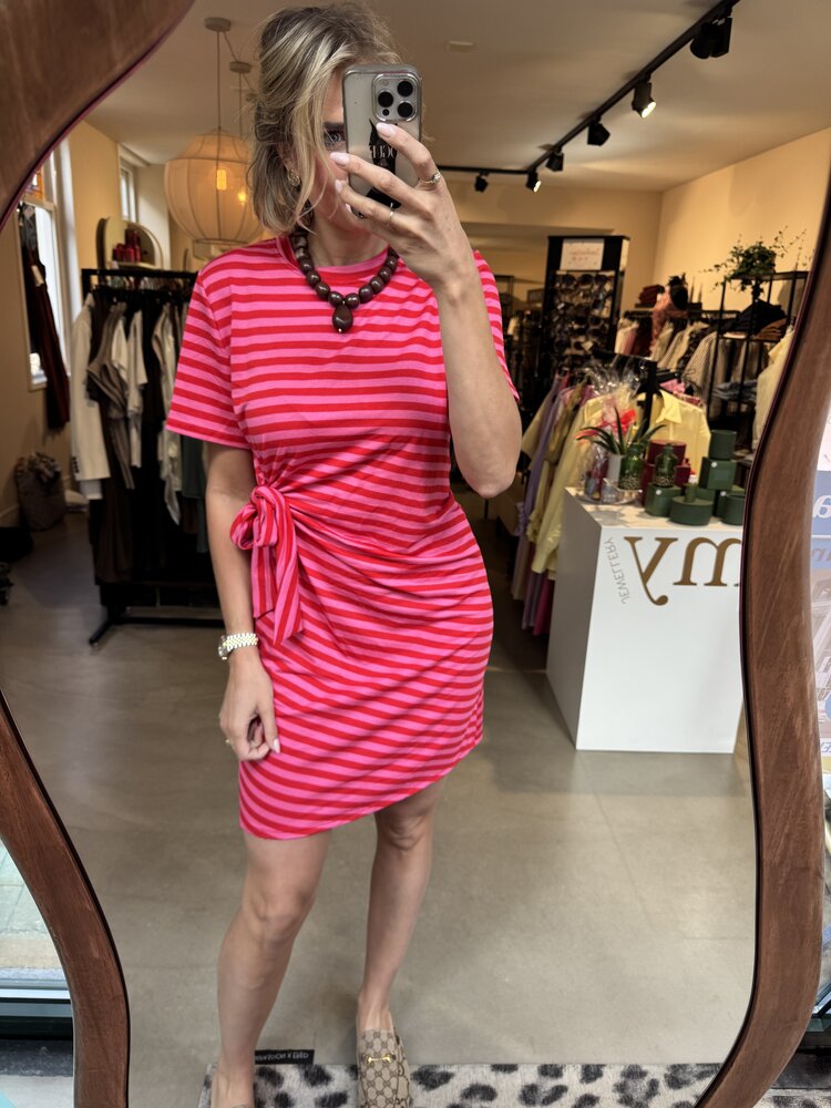 Just be Jolie Char Dress Pink/Red