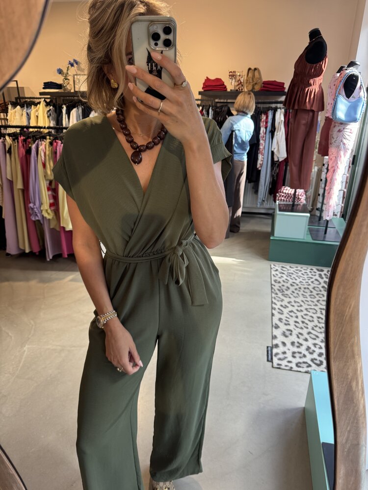 Just be Jolie Lola Jumpsuit Army Green