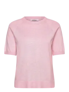 Soft Rebels Marla SS O-Neck Knit Bleached Mauve Melange