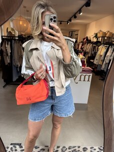 Just be Jolie Margiela Cropped Trenchcoat Beige/Green