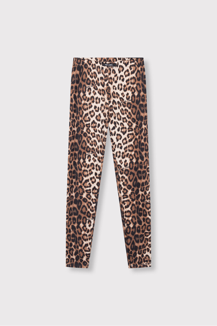 Alix The Label Ladies Knitted Leopard Legging Animal