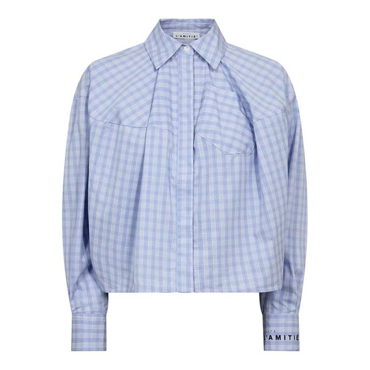 Haute L'Amitié Sophie Check Shirt Pale Blue