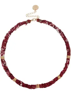 Bulu Brands The Lola Necklace Burgundy Ecru