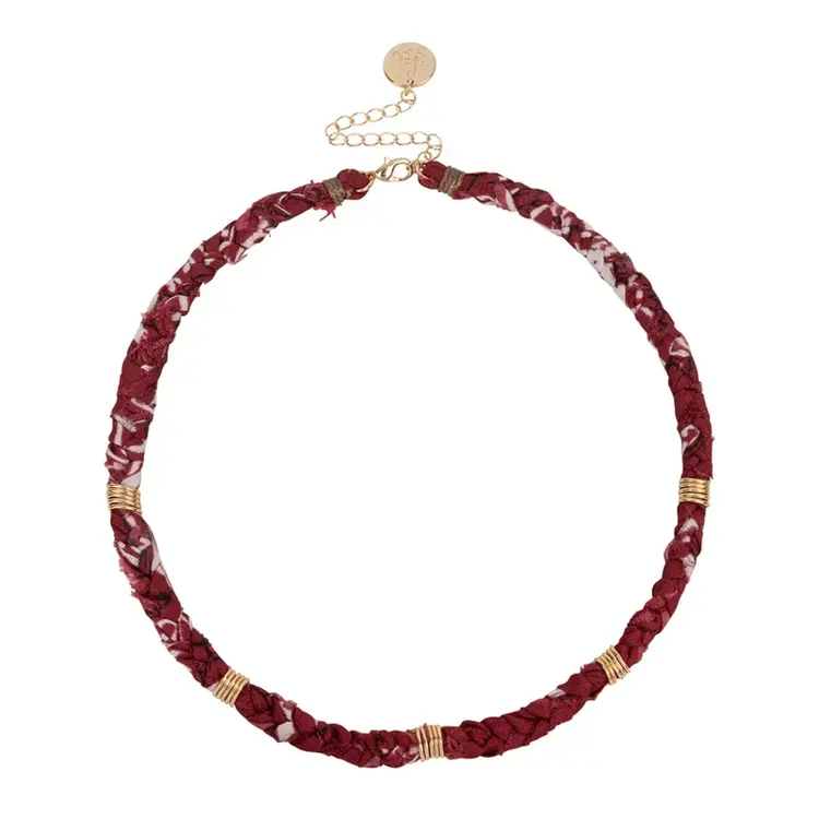 Bulu Brands The Lola Necklace Burgundy Ecru