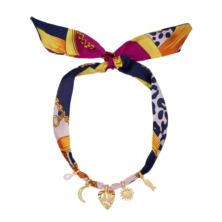 Bulu Brands Yara Scarf Necklace Blue