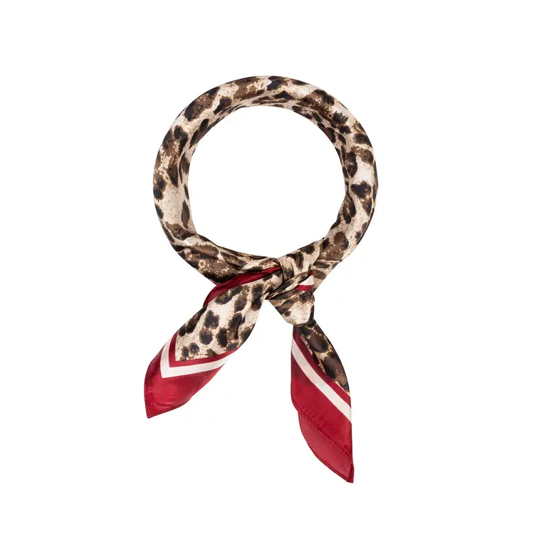 Bulu Brands Betty's Leopard Scarf Burgundy