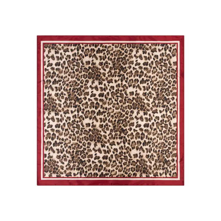 Bulu Brands Betty's Leopard Scarf Burgundy