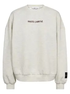 Haute L'Amitié Black Print Studio Sweat Pearl Melange