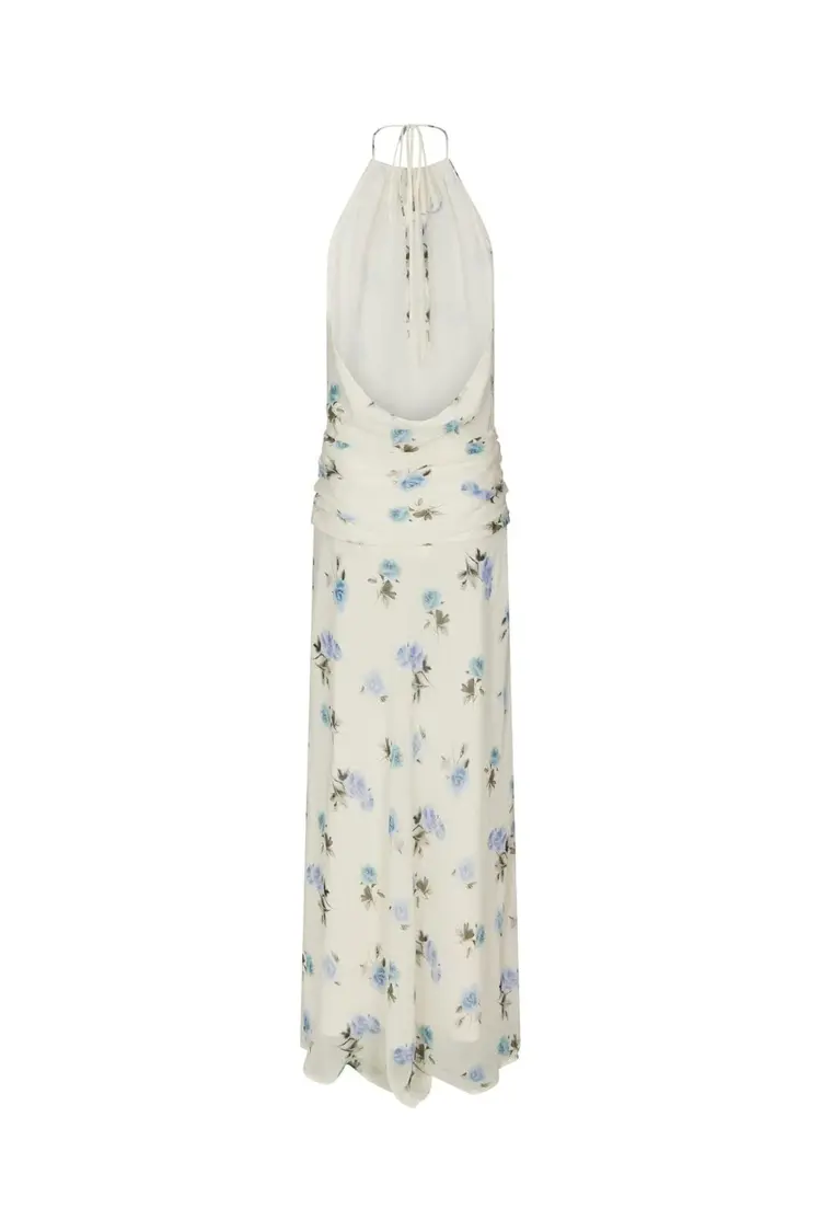 Neo Noir Gabina Faded Flower Dress Light Blue Floral