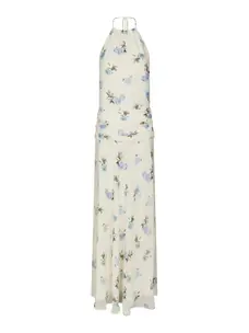 Neo Noir Gabina Faded Flower Dress Light Blue Floral