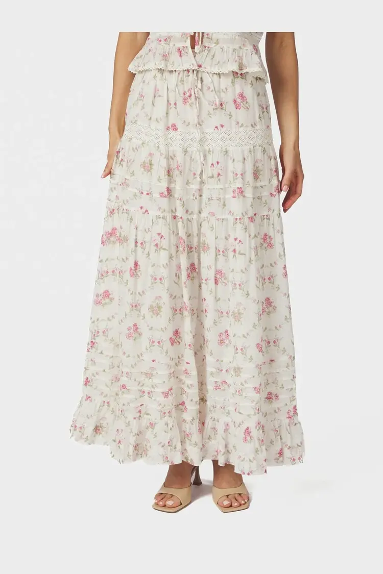 Neo Noir Fippo Spring Flower Skirt Off White