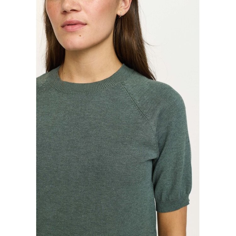 Soft Rebels Marla SS O-Neck Balsam Green Melange
