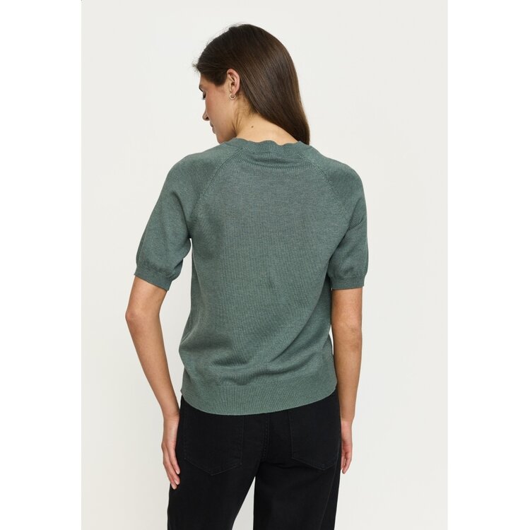 Soft Rebels Marla SS O-Neck Balsam Green Melange