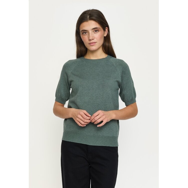 Soft Rebels Marla SS O-Neck Balsam Green Melange