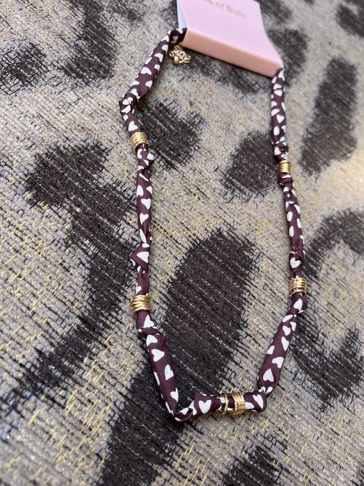 Bulu Brands The Lola Necklace Brown Hearts
