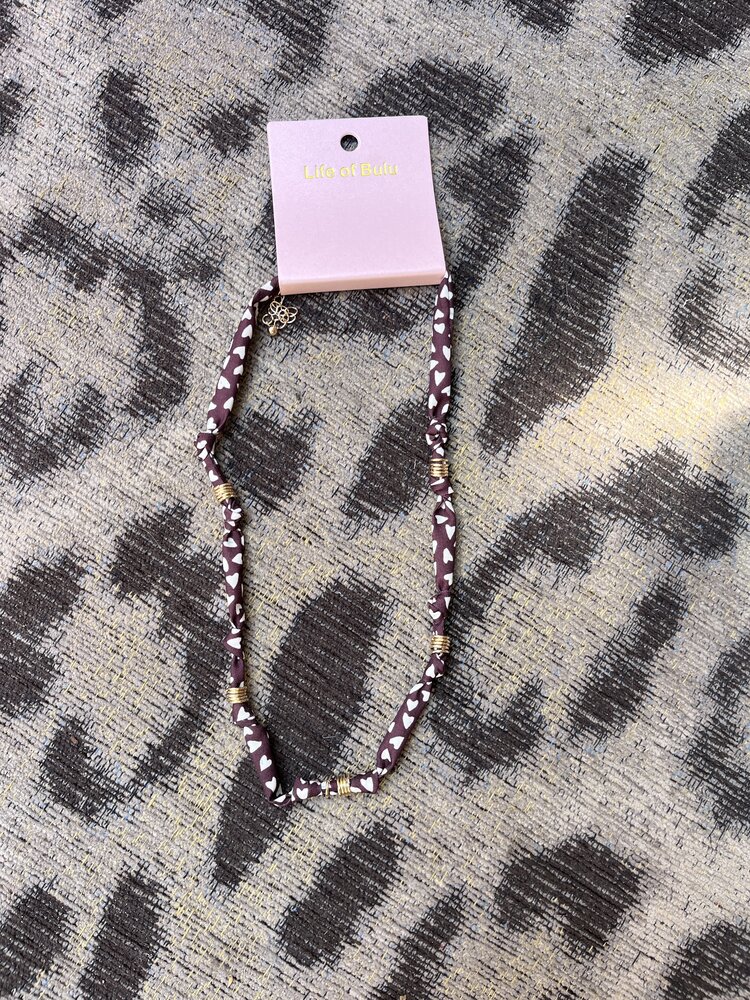 Bulu Brands The Lola Necklace Brown Hearts