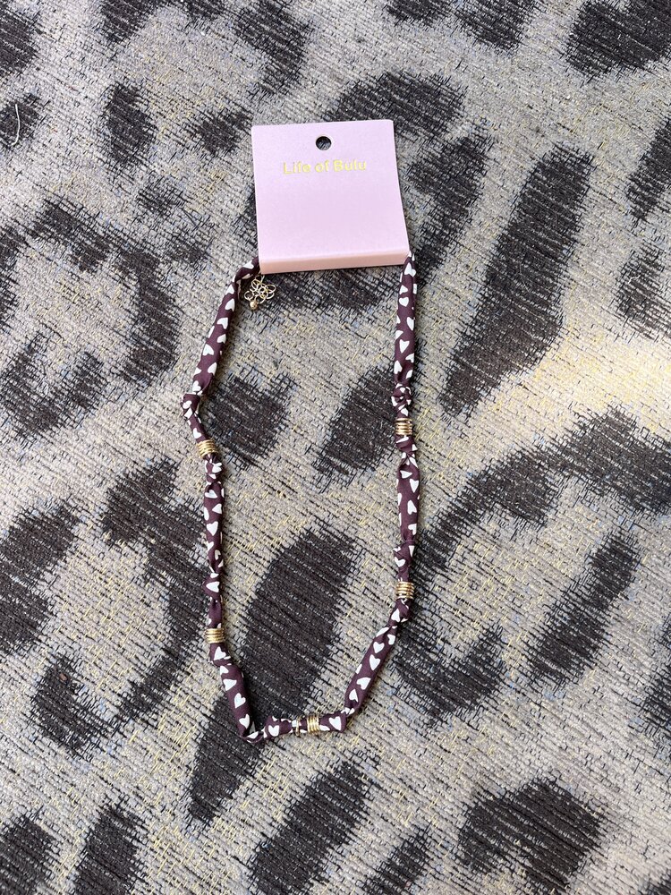 Bulu Brands The Lola Necklace Brown Hearts