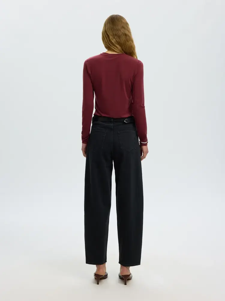 Selected Femme Manja LS O-Neck Noos Tawny Port
