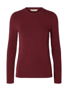 Selected Femme Manja LS O-Neck Noos Tawny Port