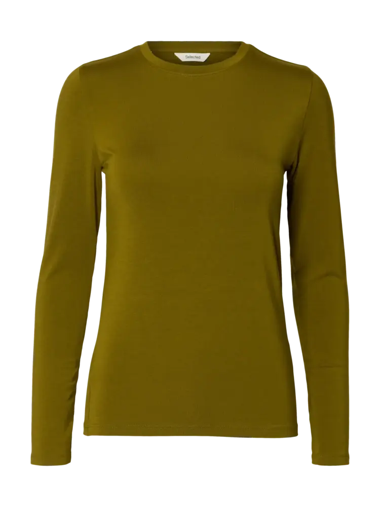 Selected Femme Manja LS O-Neck Noos Fir Green
