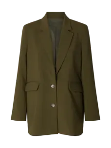 Selected Femme Rita LS Relaxed Blazer Mel Noos Fir Green/Melange Wi