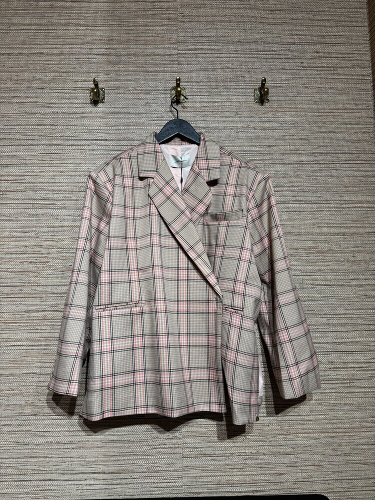 Just be Jolie Jasmiin Blazer Pink Beige Checked