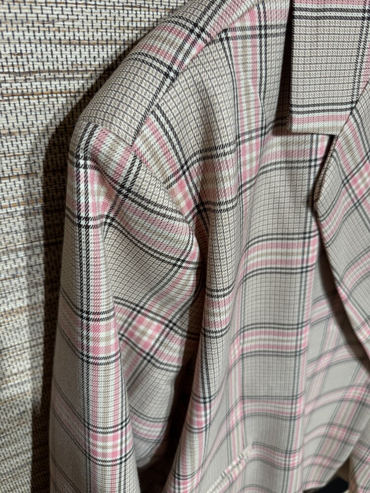Just be Jolie Jasmiin Blazer Pink Beige Checked