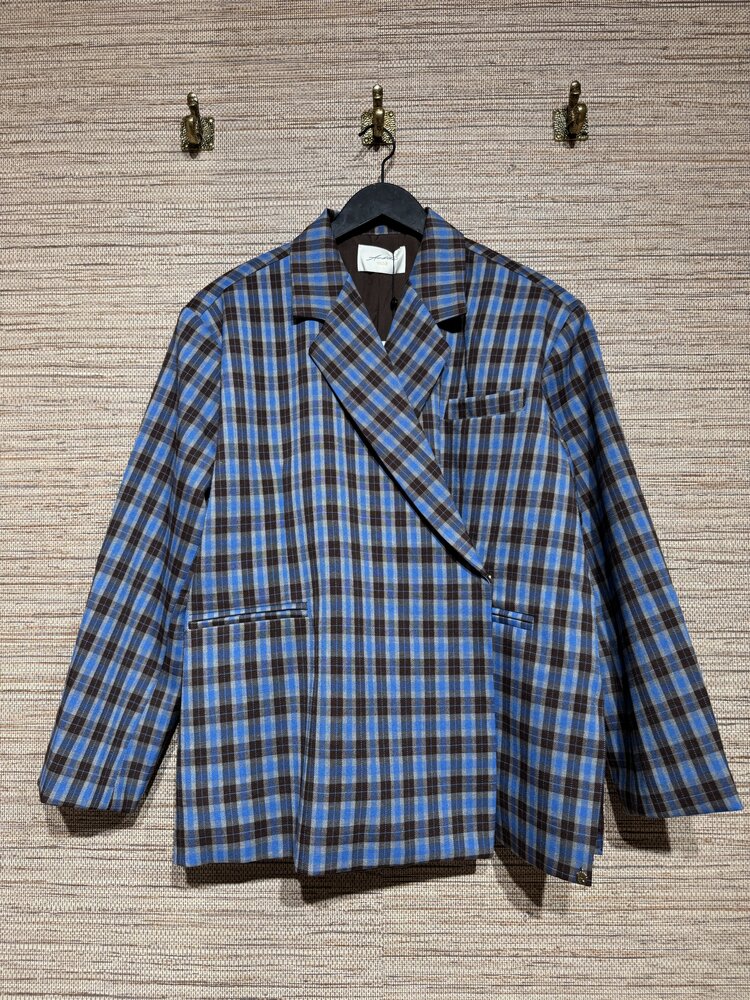 Just be Jolie Jasmiin Blazer Blue Coffee Check