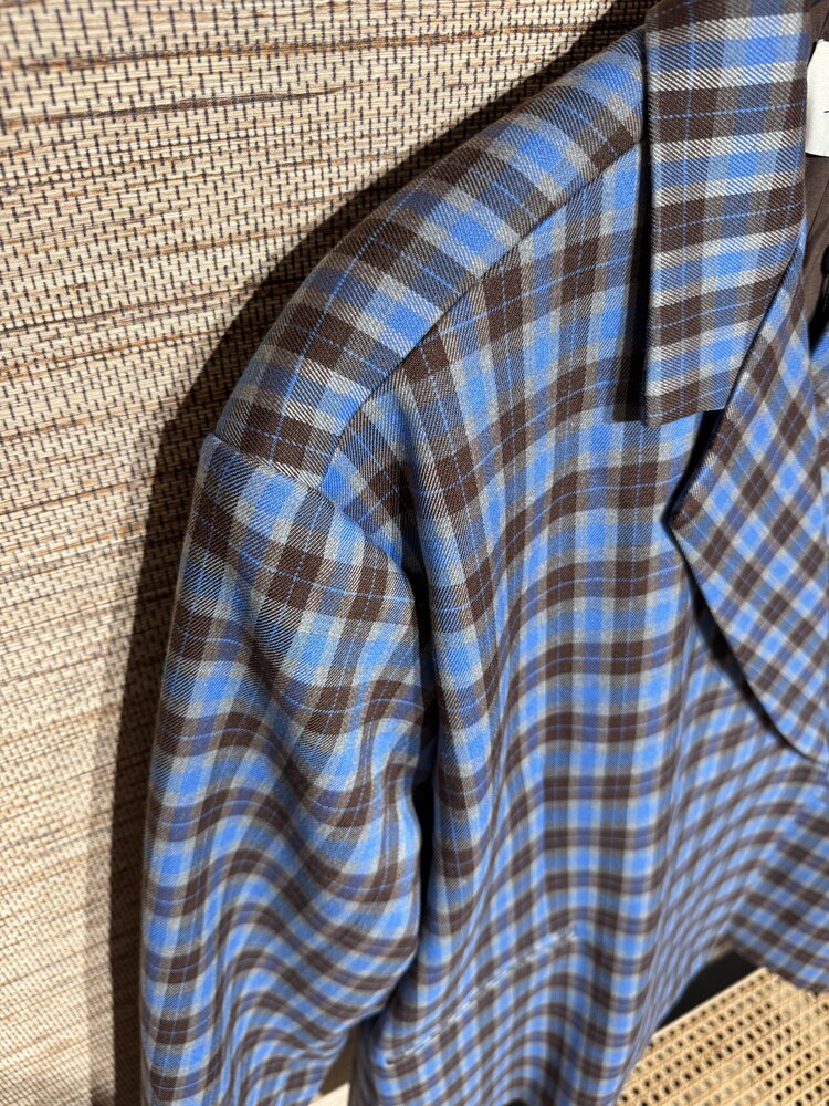 Just be Jolie Jasmiin Blazer Blue Coffee Check