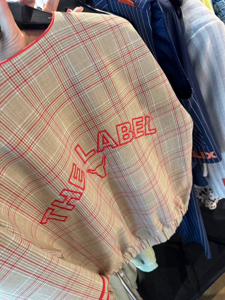 Alix The Label Ladies Woven Sporty Check Bomber Sand