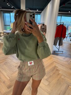 Alix The Label Ladies Knitted Oversized Sweater Light Army